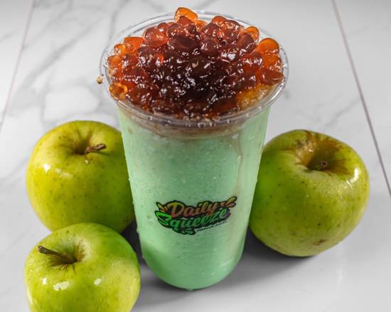 Green Apple Boba Slush from Daily Squeeze Juice Bar