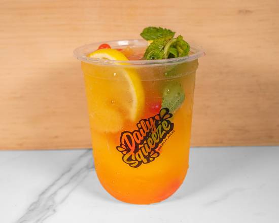 Passion Fruit Green Tea with Lime & Aloe Jelly from Daily Squeeze Juice Bar