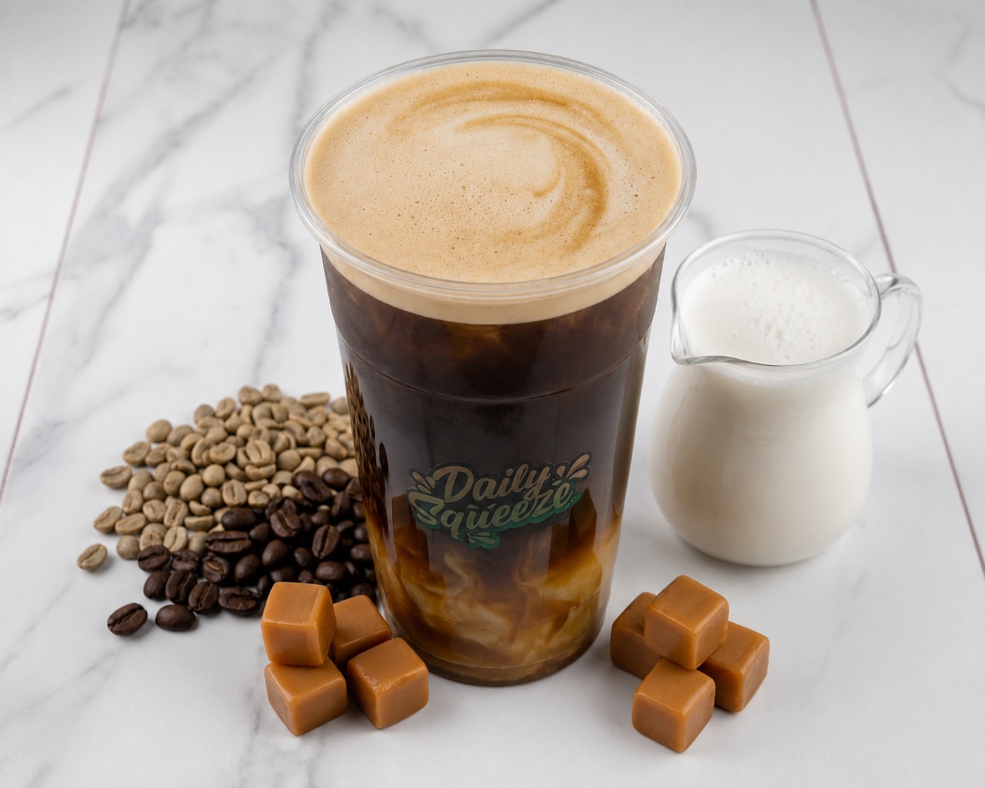 Caramel Cold Brew from Daily Squeeze Juice Bar